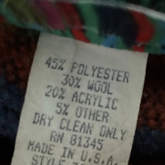 On The Verge 70’s Women’s Open Coat Size XL Southwestern Pattern Wool VTG USA - Picture 12 of 12